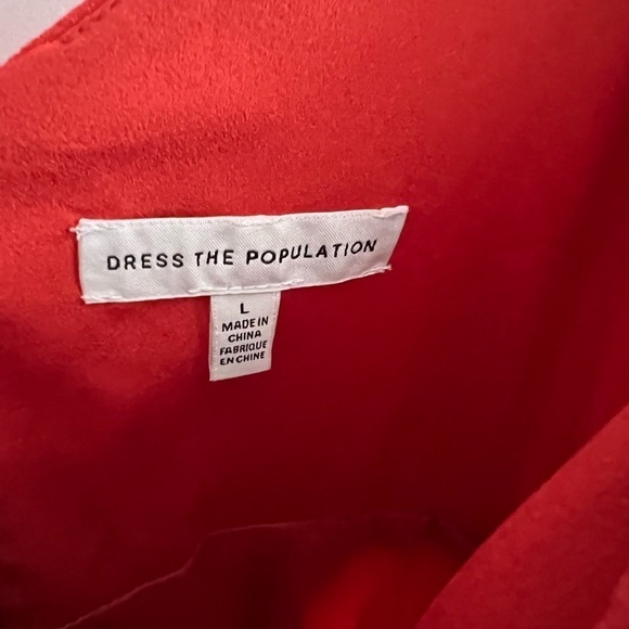 Dress The Population Alondra Dress in Poppy Short Dress - Picture 5 of 8